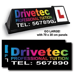 Black Professional Roof Sign - Graphic Advantage Tri-Pak XTRA